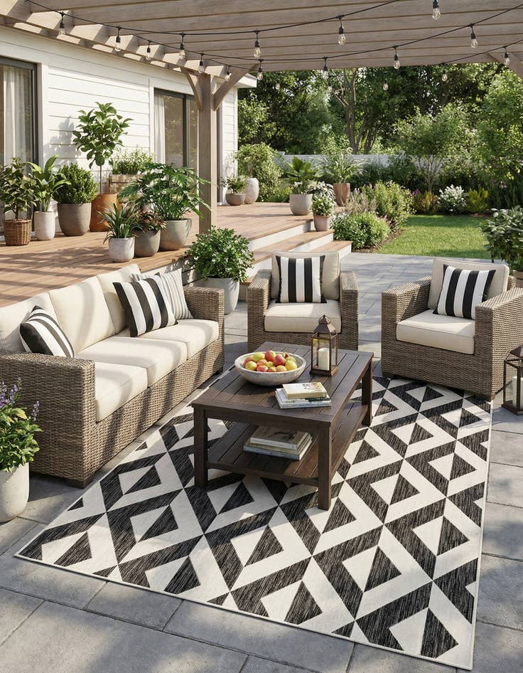 Detail image of 7' x 10'  Washable Jill Zarin Napa Indoor / Outdoor Rug