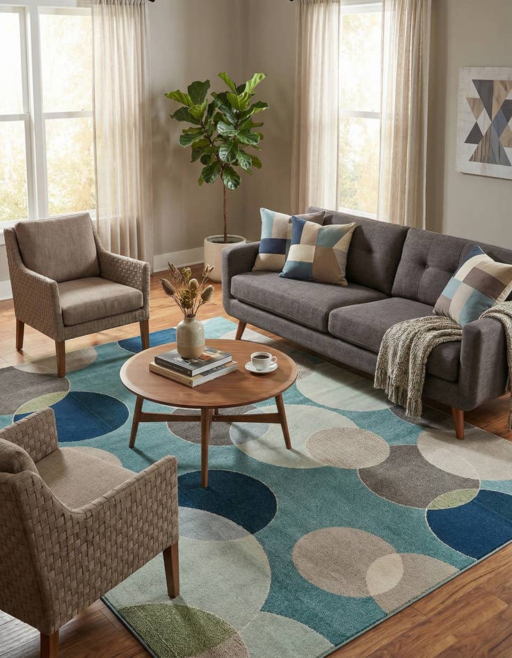 Detail image of 9' x 12' 2  Washable Spectrum Rug