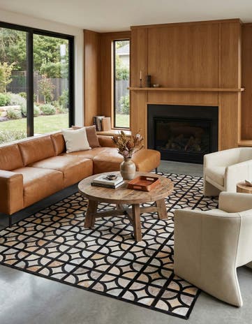 5' 3 x 7' 7 Cowhide Rug