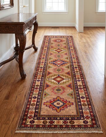 2' 7 x 9' 9 Hand Knotted Kazak Runner Rug