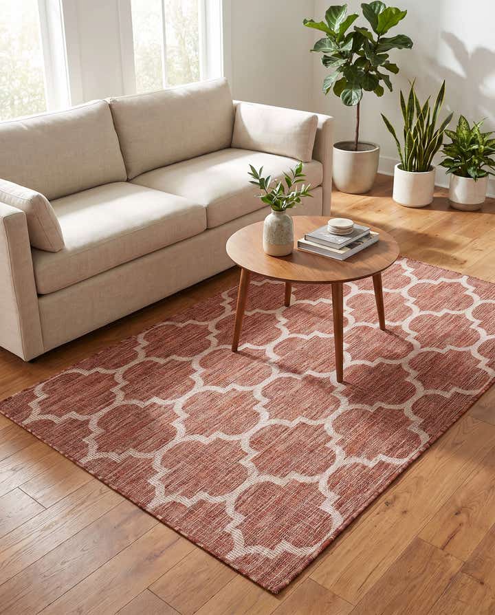 4' x 6' Easy-Clean Trellis Indoor / Outdoor Rug