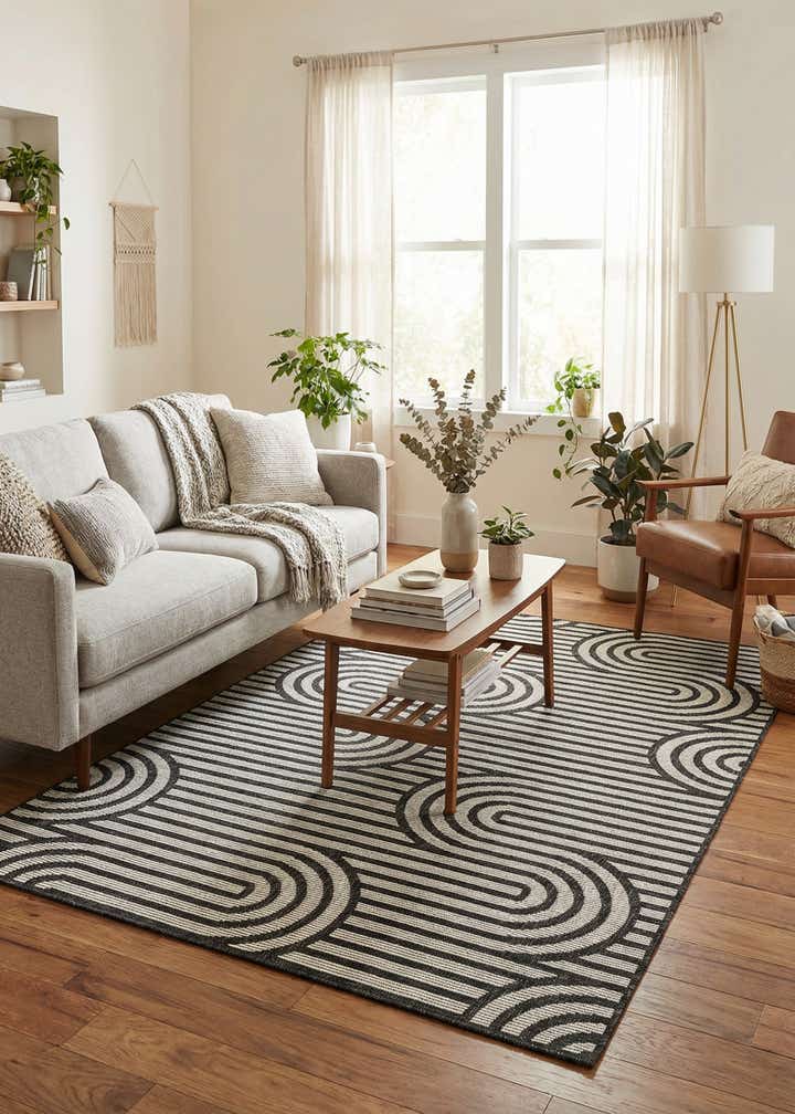 4' x 6' Easy-Clean Modern Indoor / Outdoor Rug