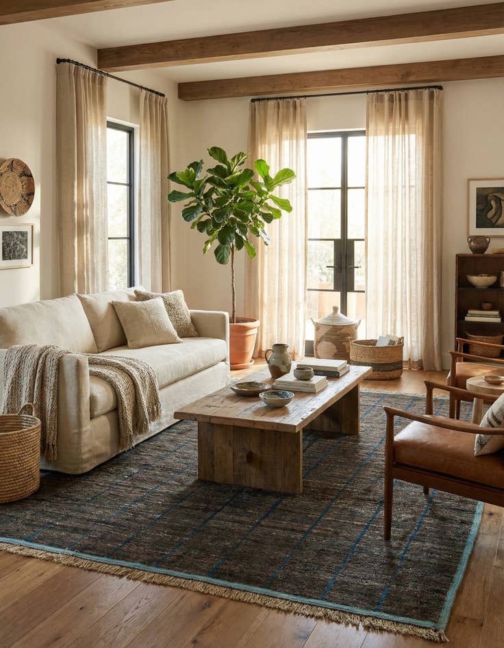 Detail image of 9' 3 x 12' 8  Hand Knotted Moroccan Wool Rug