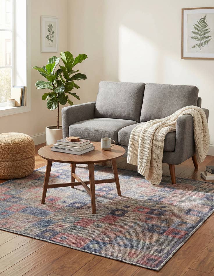 Detail image of  5' 3 x 5' 3  Washable Sisu Square Rug