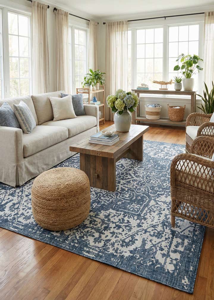 10' 8 x 10' 8 Easy-Clean Jill Zarin Dubai Indoor / Outdoor Square Rug