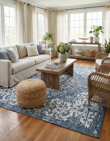 10' 8 x 10' 8 Easy-Clean Jill Zarin Dubai Indoor / Outdoor Square Rug
