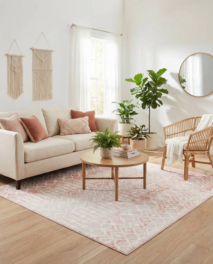 Detail image of 6' x 6' Bohemian Trellis Square Rug