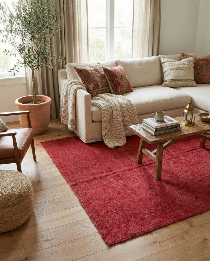 Detail image of 5' 3 x 8' Hand Knotted Moroccan Wool Rug