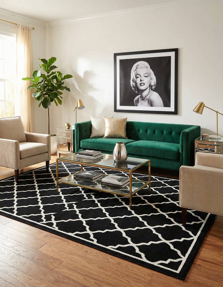 Detail image of  7' 10 x 10'  Marilyn Monroe™ Glam Deco Rug