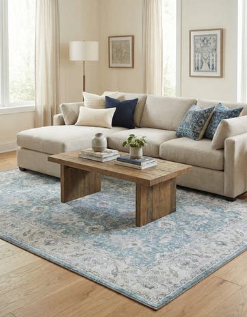 6' 1 x 9' Washable Timeless Rug
