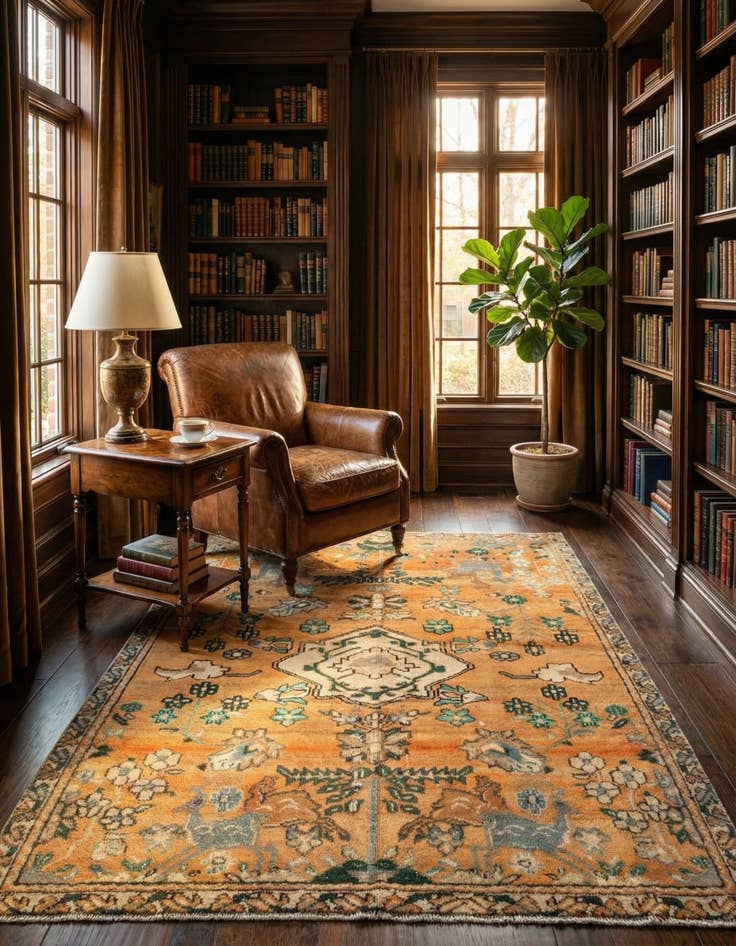 Detail image of 5' x 6' 2 Hamedan Rug