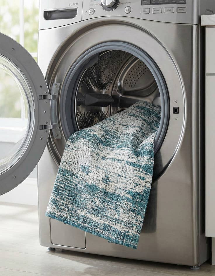 Detail image of  3' x 5' 3  Washable Modern Indoor / Outdoor Rug