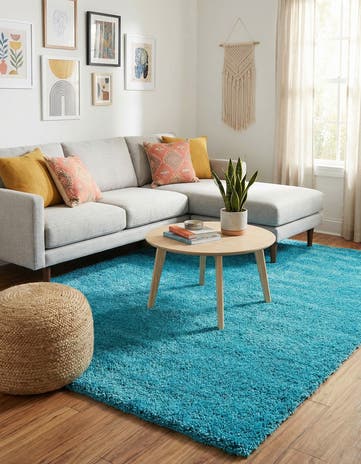 5' 3 x 7' 7 Solid Frieze Rug