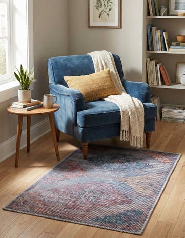 Antique Blue Washable Sisu Rug