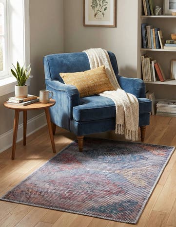 Antique Blue Washable Sisu Rug