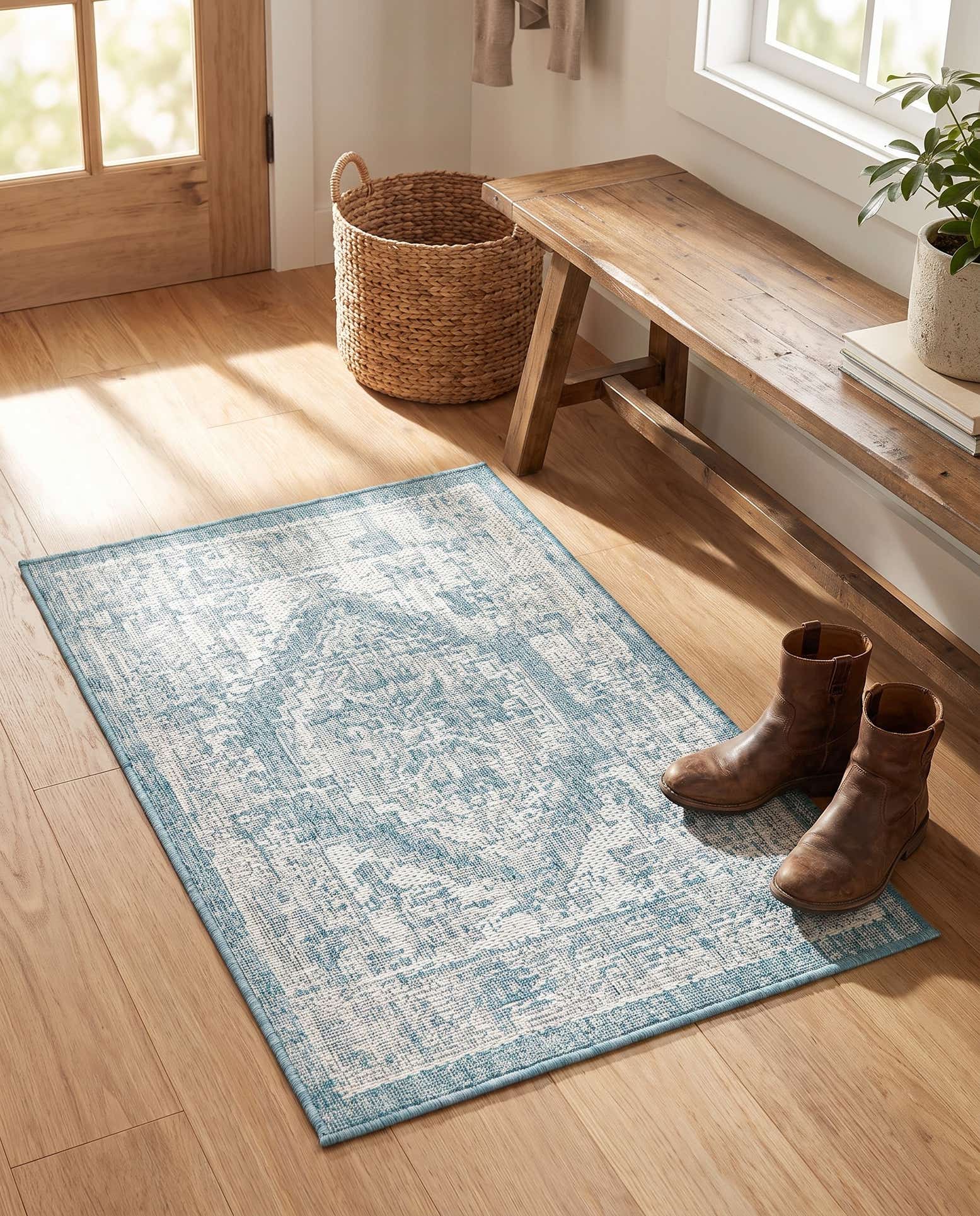 2' x 3' Easy-Clean Traditional Indoor / Outdoor Rug