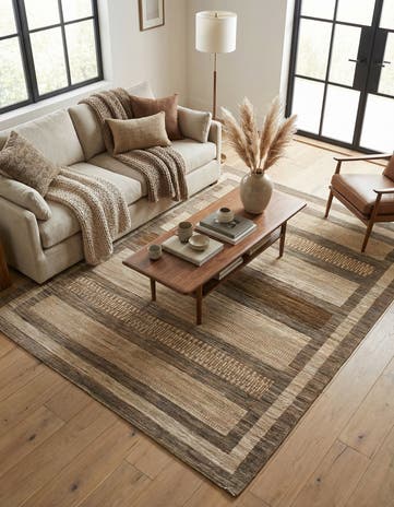 5' 2 x 6' 2 Hand Knotted Modern Ziegler Rug