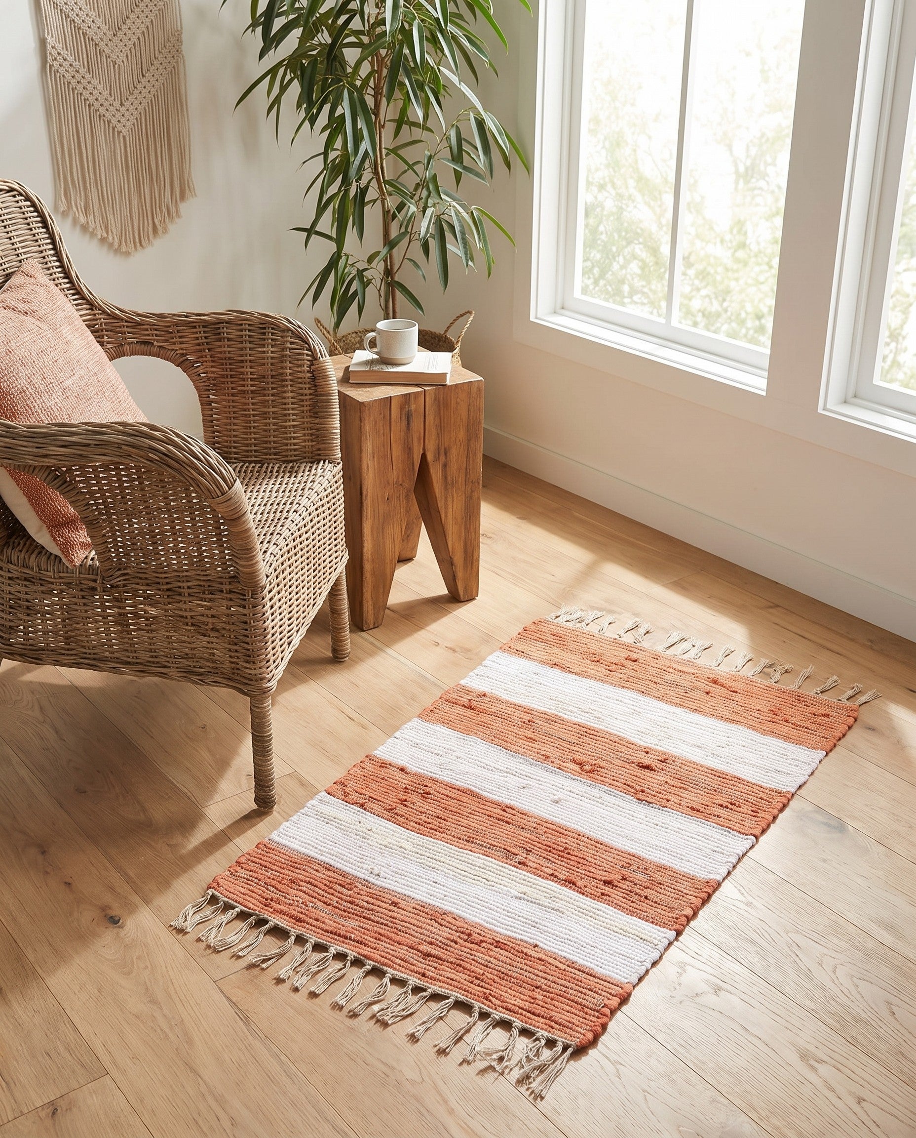 2' 2 x 3' 1 Hand Woven Chindi Rag Rug