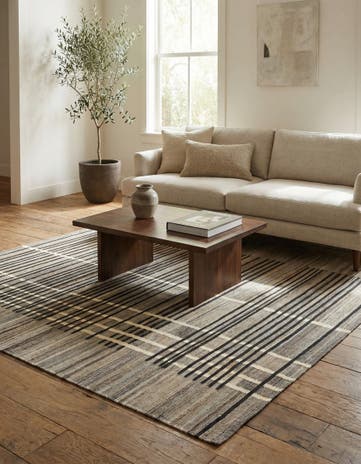 5' 8 x 8' Hand Woven Kilim Modern Wool Rug