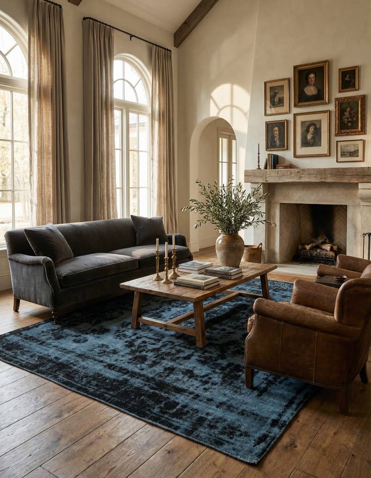 Detail image of 8' x 9' 6  Hand Knotted Ultra Vintage Persian Wool Rug