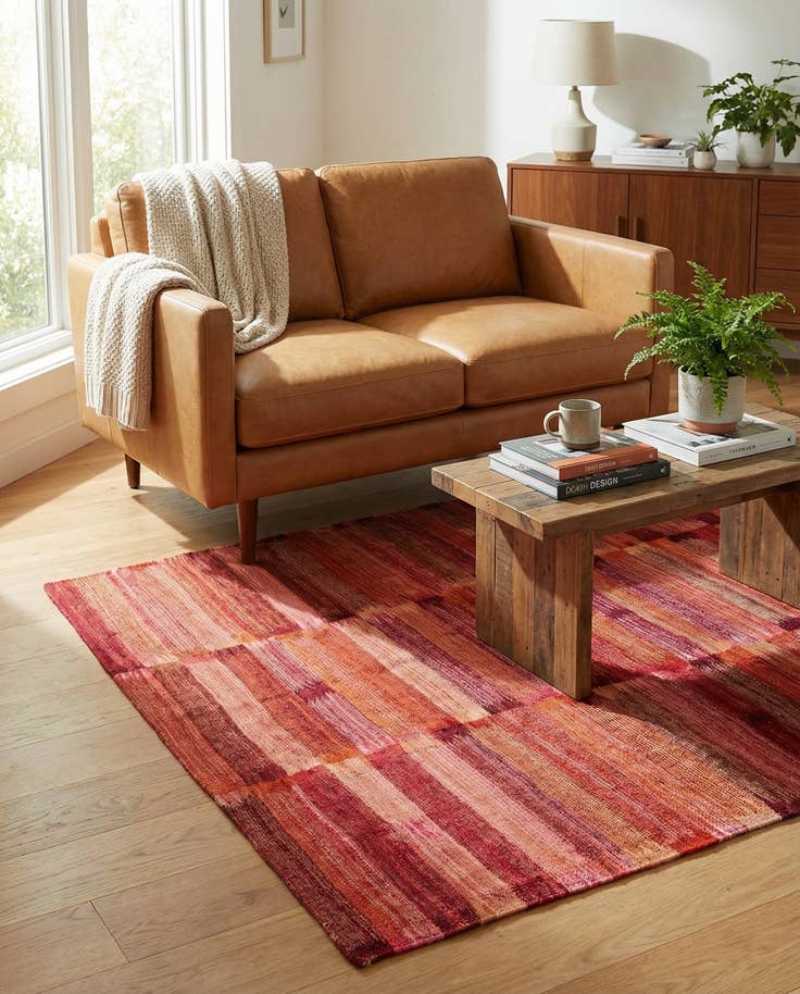 Detail image of 5' 3 x 6' 4 Hand Woven Kilim Modern Wool Rug