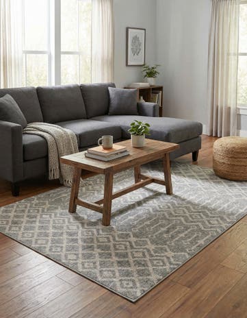 Gray Eco Trellis Rug