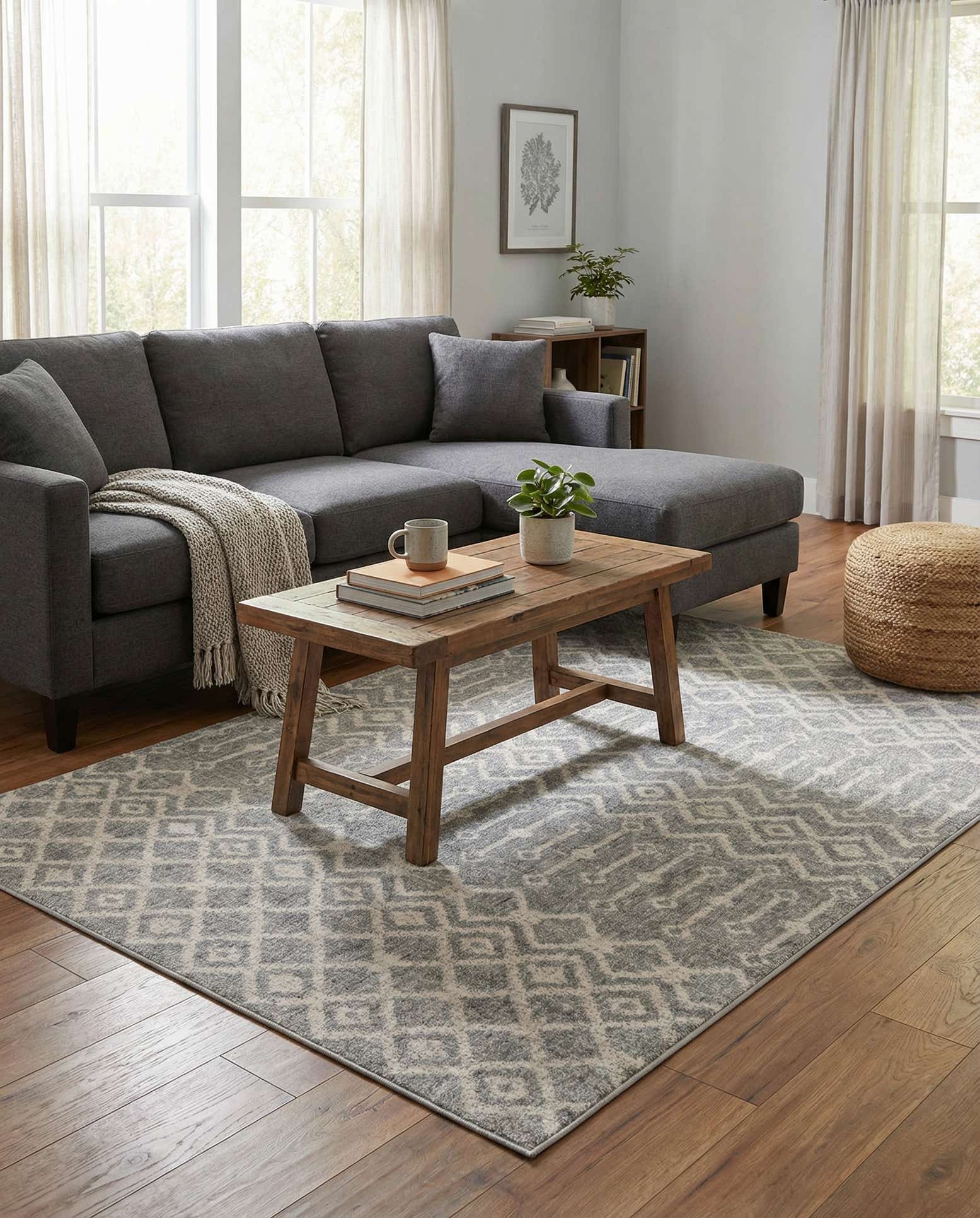 5' 3 x 8' Eco Trellis Rug
