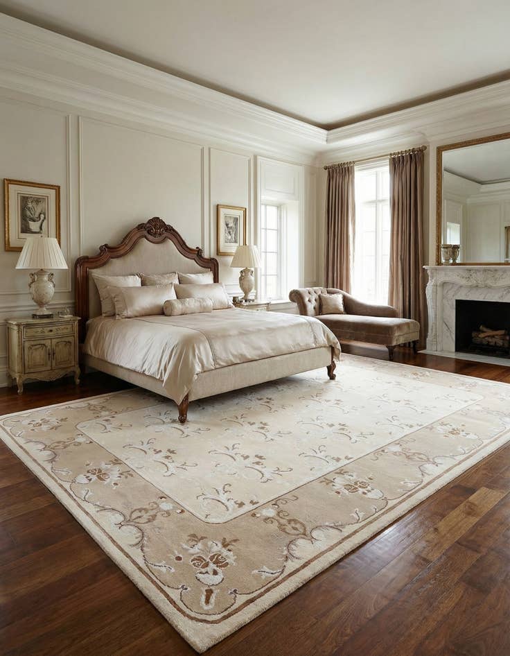 Detail image of  6' 8 x 10'  Hand Knotted Darya Wool Rug