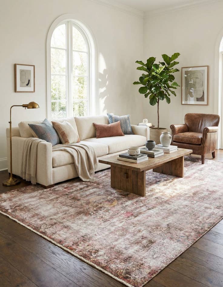 Detail image of 6' 5 x 9' 8  Hand Knotted Ultra Vintage Persian Wool Rug