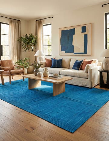 6' 9 x 9' 9 Hand Woven Kilim Modern Wool Rug