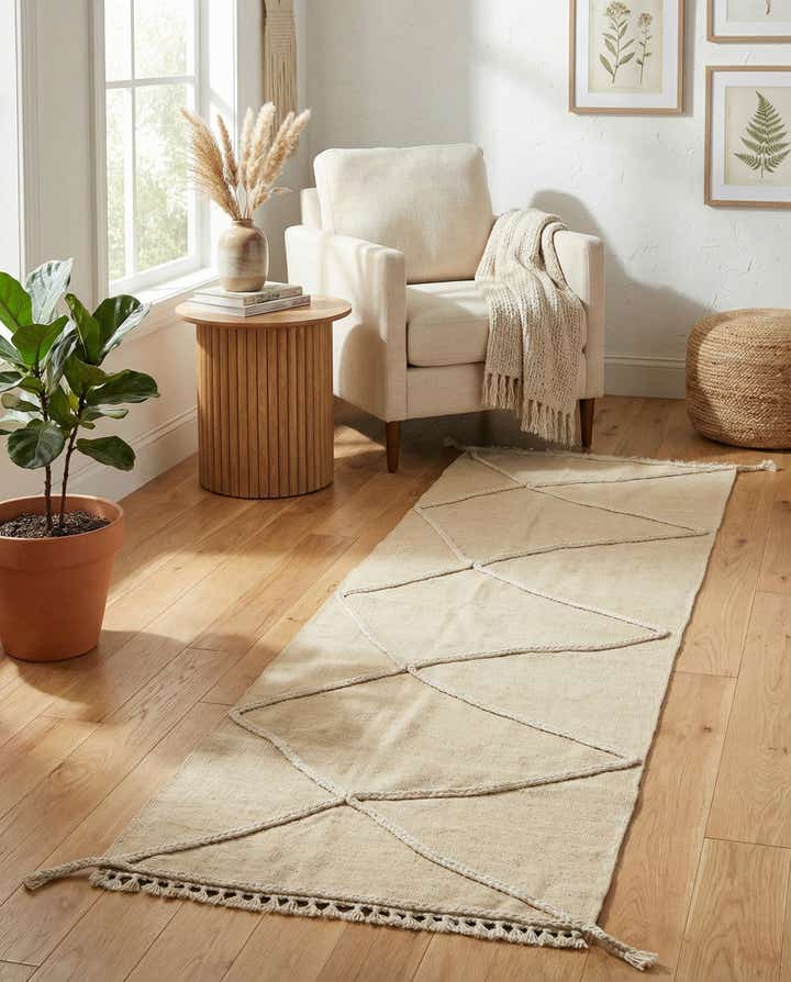2' 5 x 8' 2 Hand Knotted Moroccan Wool Runner Rug