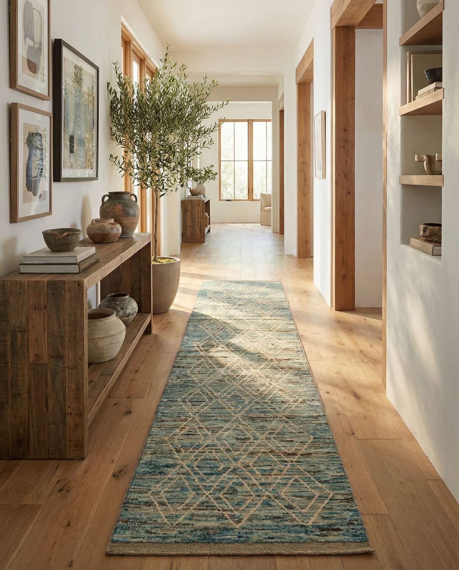 3' 2 x 16' 4 Hand Knotted Moroccan Wool Runner Rug