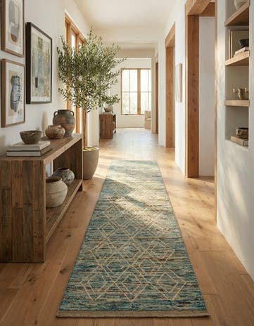 3' 2 x 16' 4 Hand Knotted Moroccan Wool Runner Rug