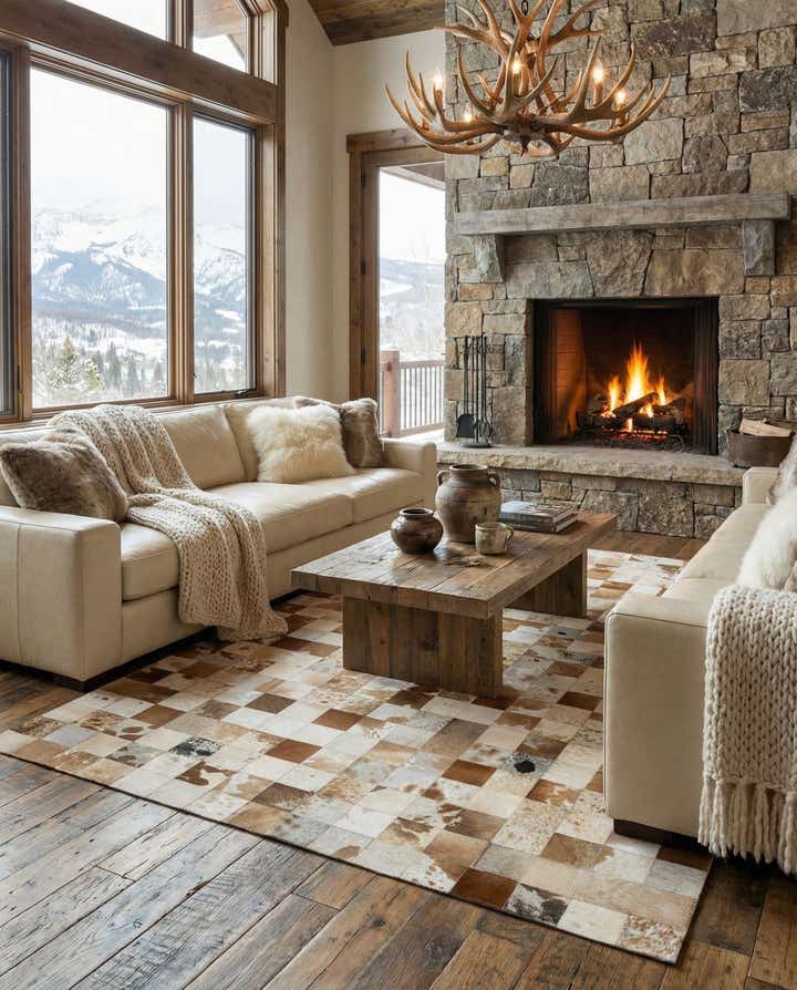 8' 1 x 9' 11 Cowhide - Patchwork Rug