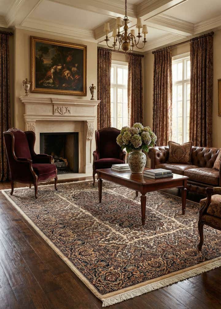 6' x 9' 10 Hand Knotted Isfahan Oriental Rug