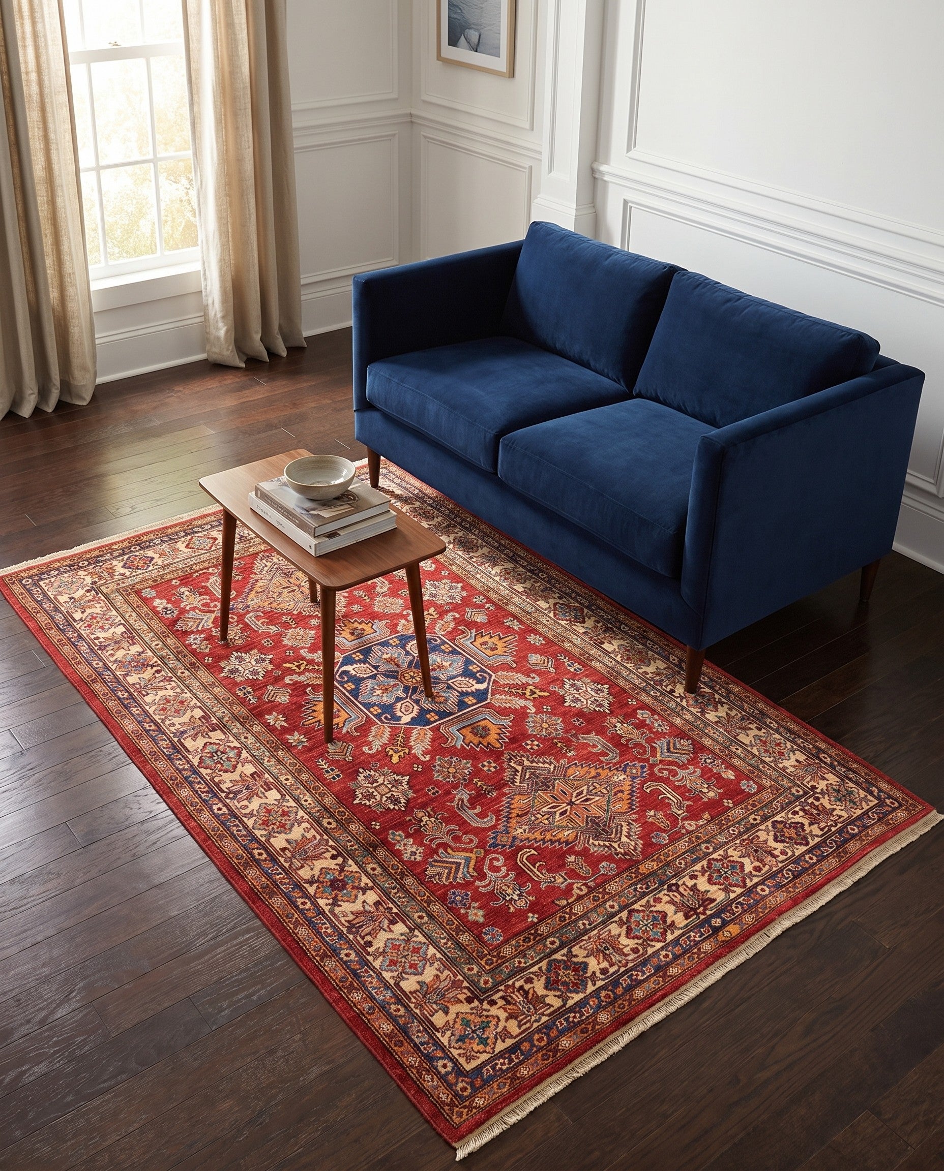 5' 2 x 6' 7 Hand Knotted Kazak Rug