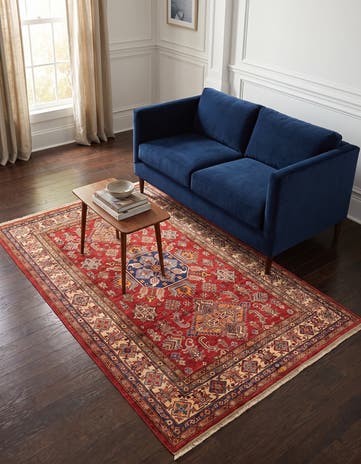5' 2 x 6' 7 Hand Knotted Kazak Rug