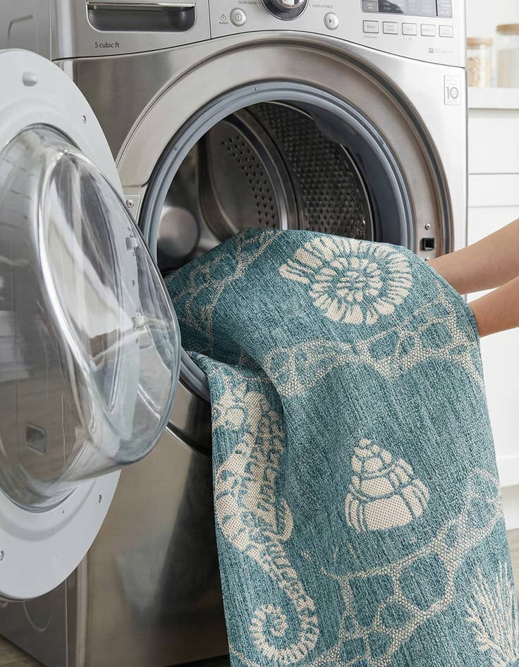 Detail image of  4' x 6'  Washable Coastal Indoor / Outdoor Rug