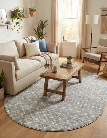 7' 10 x 10' Moroccan Trellis Oval Rug