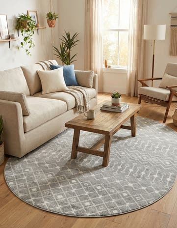 7' 10 x 10' Moroccan Trellis Oval Rug