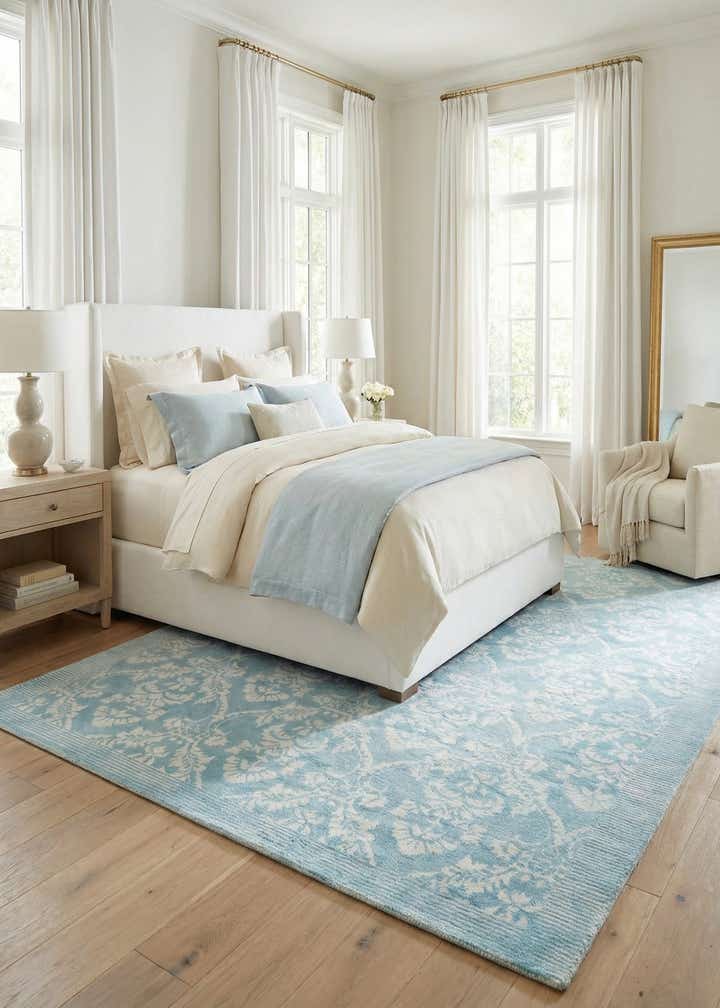 6' 8 x 10' 2 Hand Knotted Darya Wool Rug