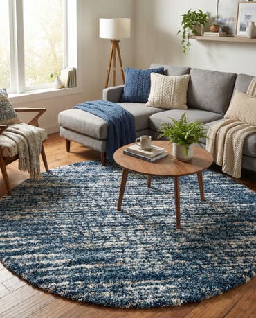  7' x 7' Serenity Shag Round Rug