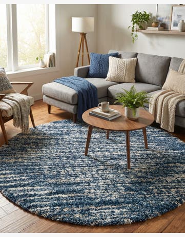 7' x 7' Serenity Shag Round Rug