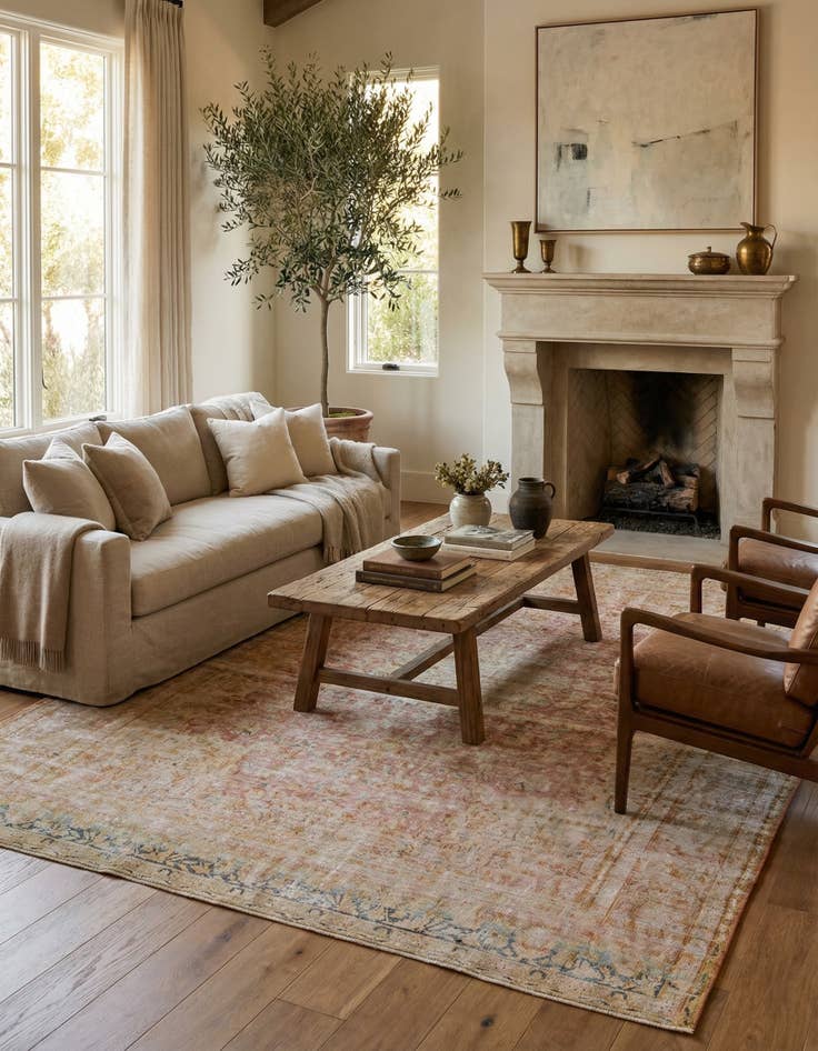 Detail image of 9' 10 x 13' 2  Hand Knotted Ultra Vintage Persian Wool Rug