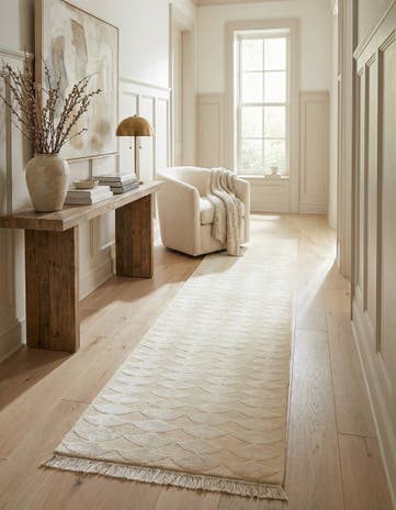 2' 7 x 9' 7 Hand Knotted Darya Wool Runner Rug