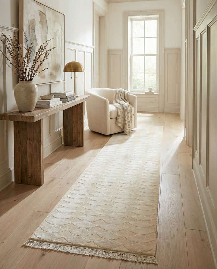 2' 7 x 9' 7 Hand Knotted Darya Wool Runner Rug