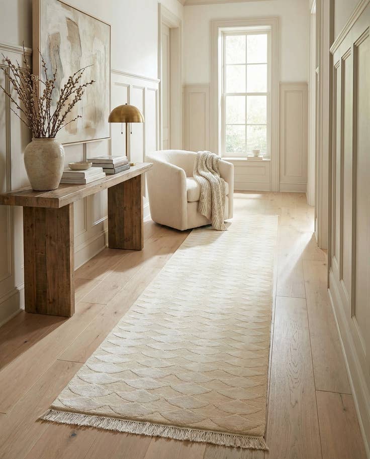 Detail image of 2' 7 x 9' 7 Hand Knotted Darya Wool Runner Rug
