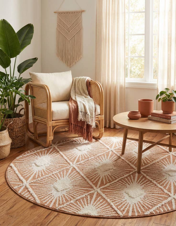 Detail image of 6' x 6' Boho Round Rug