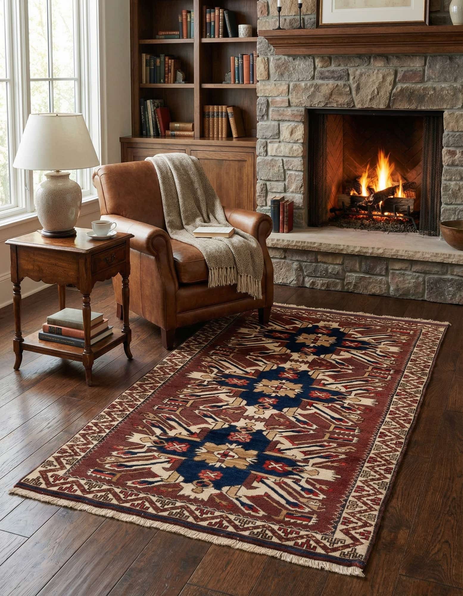 3' 7 x 6' 1 Hand Knotted Yagcibedir Wool Rug