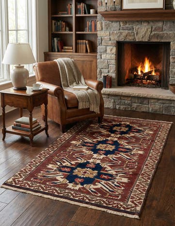 3' 7 x 6' 1 Hand Knotted Yagcibedir Wool Rug